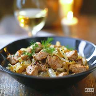 Sauté de Porc à la Choucroute de Rave