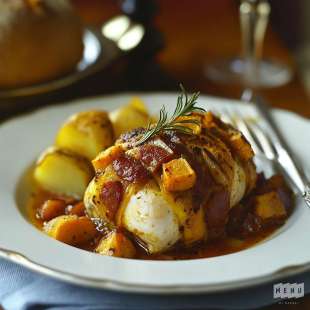 Poulet Farci au Potiron et au Chorizo