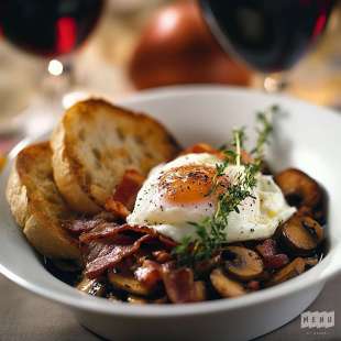 Oeufs Pochés à la Bourguignonne