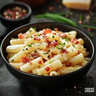 Pâtes au Fromage Scamorza et Pancetta
