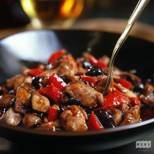 Sauté de Porc Sauce aux Poivrons et Soja