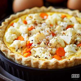 Quiche au Chou-Fleur, au Curry et au Comté