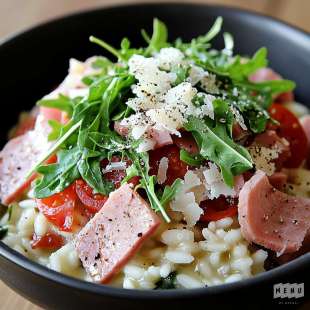 Risotto à la Roquette et au Jambon