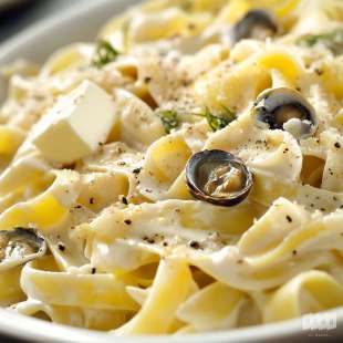 Tagliatelles aux Coques et aux Algues