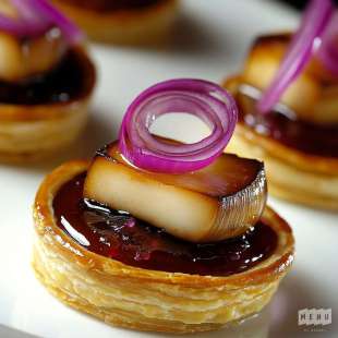 Tartelette au Foie Gras et à la Compote d'Oignons