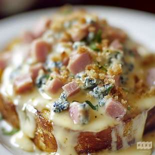 Pain Perdu Jambon et Bleu d'Auvergne
