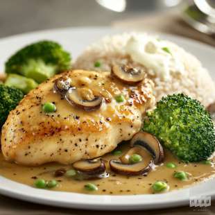 Poulet aux Champignons et Brocolis