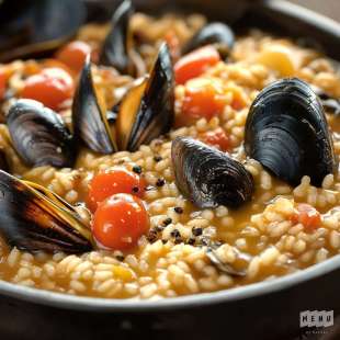 Risotto Aix Moules et aux Tomates