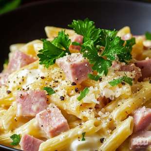 Pâtes Jambon Moutarde Mascarpone