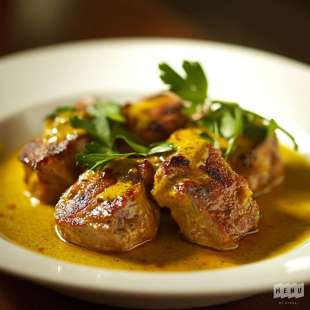 Rôti de Porc aux deux Moutardes, Miel et Curry