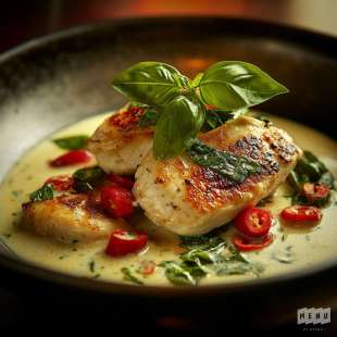 Poulet au Basilic et Lait de Coco