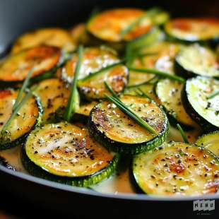 Poêlée de Courgettes à la Crème de Ciboulette