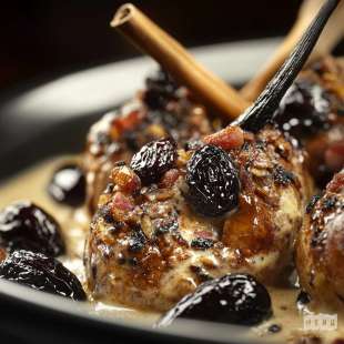 Recette Plat : Lapin aux Pruneaux et Crème d'Amandes