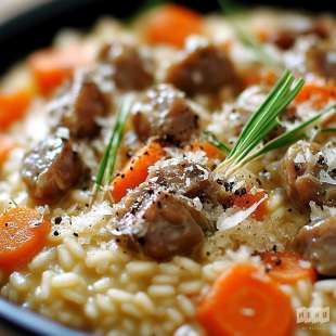 Risotto aux Foies de Volailles et à la Carotte