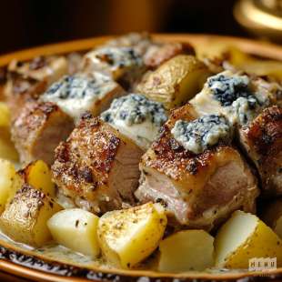 Rôti de Porc au Bleu