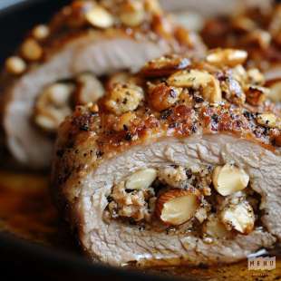 Rôti de Porc Farci aux Amandes