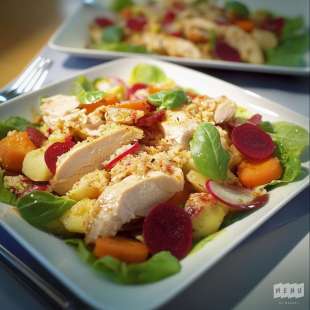 Salade Folle au Poulet Rôti