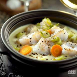Seiche à la Fondue de Poireaux
