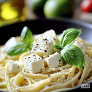Spaghetti à la Feta et au Citron Vert