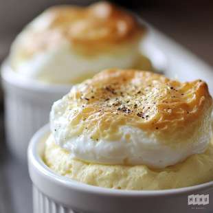 Soufflé aux Oeufs Pochés et au Comté