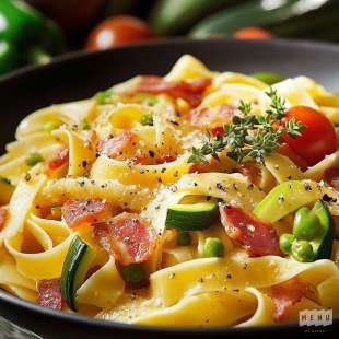 Tagliatelles aux Petits Légumes