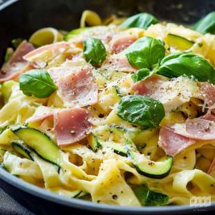 Tagliatelles Courgette Jambon de Parme