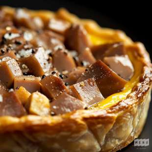 Tarte aux Gésiers de Canard et Dés de Foie Gras