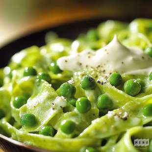 Tagliatelles Vertes aux Petits Pois