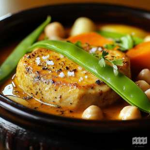 Tajine de Dinde aux Pois Mange-Tout