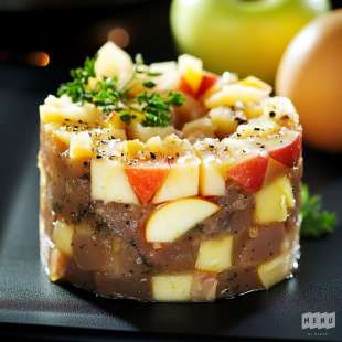 Terrine de Foies de Volaille aux Pommes