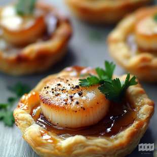 Tartelettes Tatins de Saint-Jacques et Cèpes