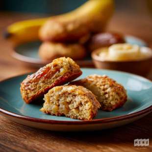 Biscuit à la Banane et aux Dattes sans Gluten, sans Lactose