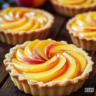 Tartelette Pêche et Crème Chiboust