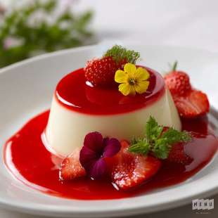 Panna Cotta Fraises, Verveine et Hibiscus
