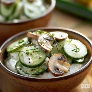 Salade de Concombre aux Champignons