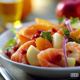 Salade de Saumon Fumé aux Pommes et à l'Orange