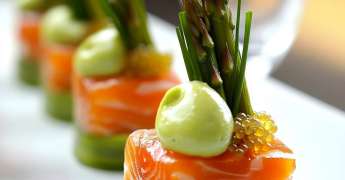 Bavarois d'Asperges au Saumon