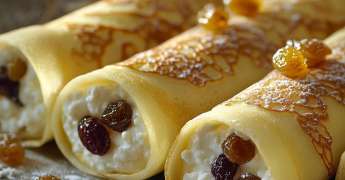 Palacsintas au Fromage Blanc et Raisins Secs (crêpes Hongroises)