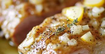 Carré de Porc Mariné au Citron et Thym