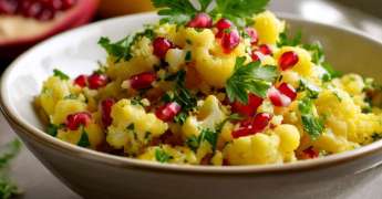 Taboulé de Chou-Fleur Jaune, Grenade et Persil
