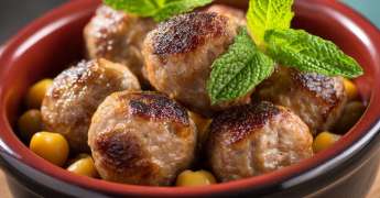 Boulettes de Veau au Cumin, Menthe et Pois Chiches