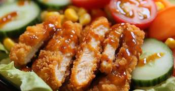 Salade Coréenne Poulet Frit