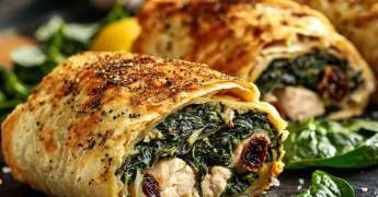 Pastilla Poulet, Épinards et Tomates Séchées