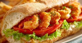 Po’Boy aux Crevettes Frites