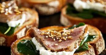 Tartines aux Magret de Canard et au Chèvre Chaud
