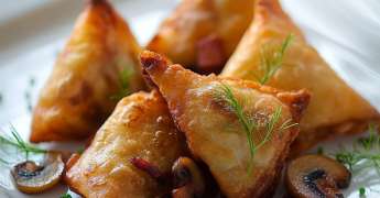 Bricks aux Pommes de Terre, Lardons et Champignons