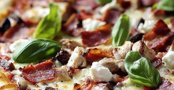Pizza Lardons, Magrets, Chèvre
