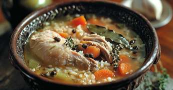 Soupe de Poulet au Riz (Spécialité de l'Île de Madère)