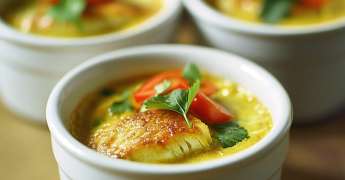 Petits Flans de Poisson au Curry