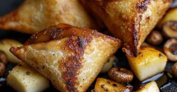 Brick au Foie Gras, Pomme Champignons
